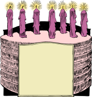 Big Candle Cake - Colour