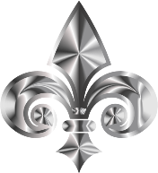 Fleur De Lis 3D Grayscale 2