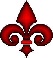 Fleur De Lis 3D Crimson