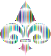 Fleur De Lis Stylized Prismatic
