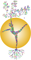 Prismatic Low Poly Yoga Pose Tree
