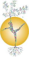 Prismatic Low Poly Yoga Pose Tree 2