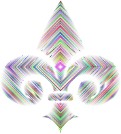 Fleur De Lis Stylized Prismatic 2