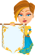 Female Knight Holding Up Sign