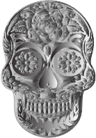 Sugar Skull Silhouette By Karen Arnold II Duochrome