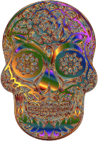 Sugar Skull Silhouette By Karen Arnold II Multichrome 2