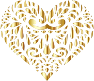 Decorated Gold Heart