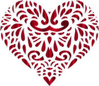 Decorated Crimson Heart