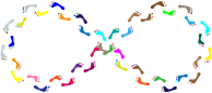 Feet Silhouette Infinity Prismatic
