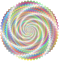 Decorative Abstract Prismatic Vortex No BG