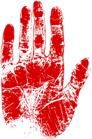 Red Palm Print