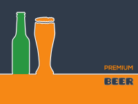 Premium beer vector background