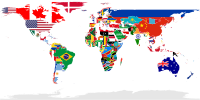 Flag Map Of The World