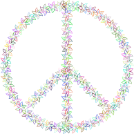 Floral Peace Sign Prismatic