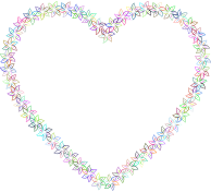 Floral Heart II Large Prismatic