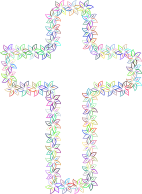 Floral Cross II Prismatic