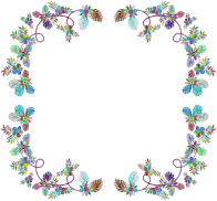 Flower Decoration By FractalBee Prismatic Frame