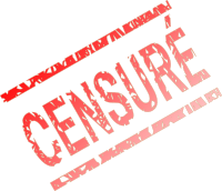 Censuré, avec effacement, angle et brouille