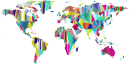 Low Poly World Map Earth