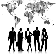 Professional People Low Poly World Map