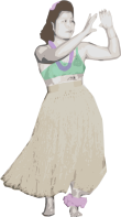 Old Style Hula Dancer 2 - Colour
