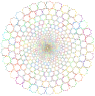 Abstract Line Art Vortex Prismatic II No BG