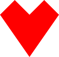 Red Heart Straight Lines 2