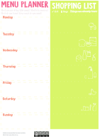 Meal planner & shopping list (for pad)