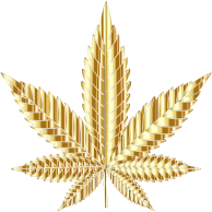 Marijuana Leaf Type II Gold