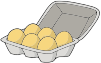 Half Dozen Eggs Open Carton