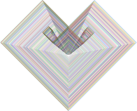 Golden Ratio Spiral Straight Lines Heart Tunnel