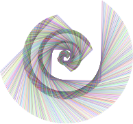 Golden Ratio Spiral Design Rainbow Type II