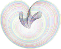 Golden Ratio Heart Line Art