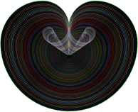 Golden Ratio Heart Line Art Type 2 With BG