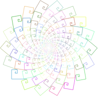 Golden Ratio Frame Geometric Vortex Prismatic No BG