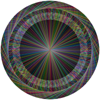 Prismatic Geometric Radial Line Art