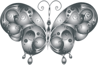 Flourish Butterfly Silhouette Duochrome