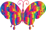 Flourish Butterfly Silhouette Spectral