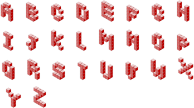 Isometric Font Alphabet 2