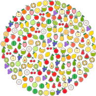 Fruit Icons Circle