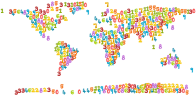 Number Animals World Map