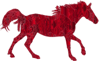 Decorated Horse Vermilion