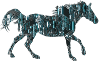 Decorated Horse Lacquered