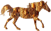 Decorated Horse Copper Alloy