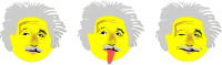 three einstein-smileys