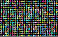 Stylized Hearts Background Prismatic