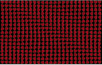 Stylized Hearts Background Crimson