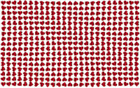 Stylized Hearts Background Crimson No BG