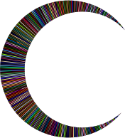 Prismatic Lines Crescent