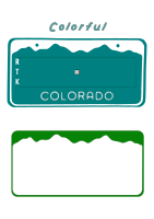 Colorado License Plate Blanks